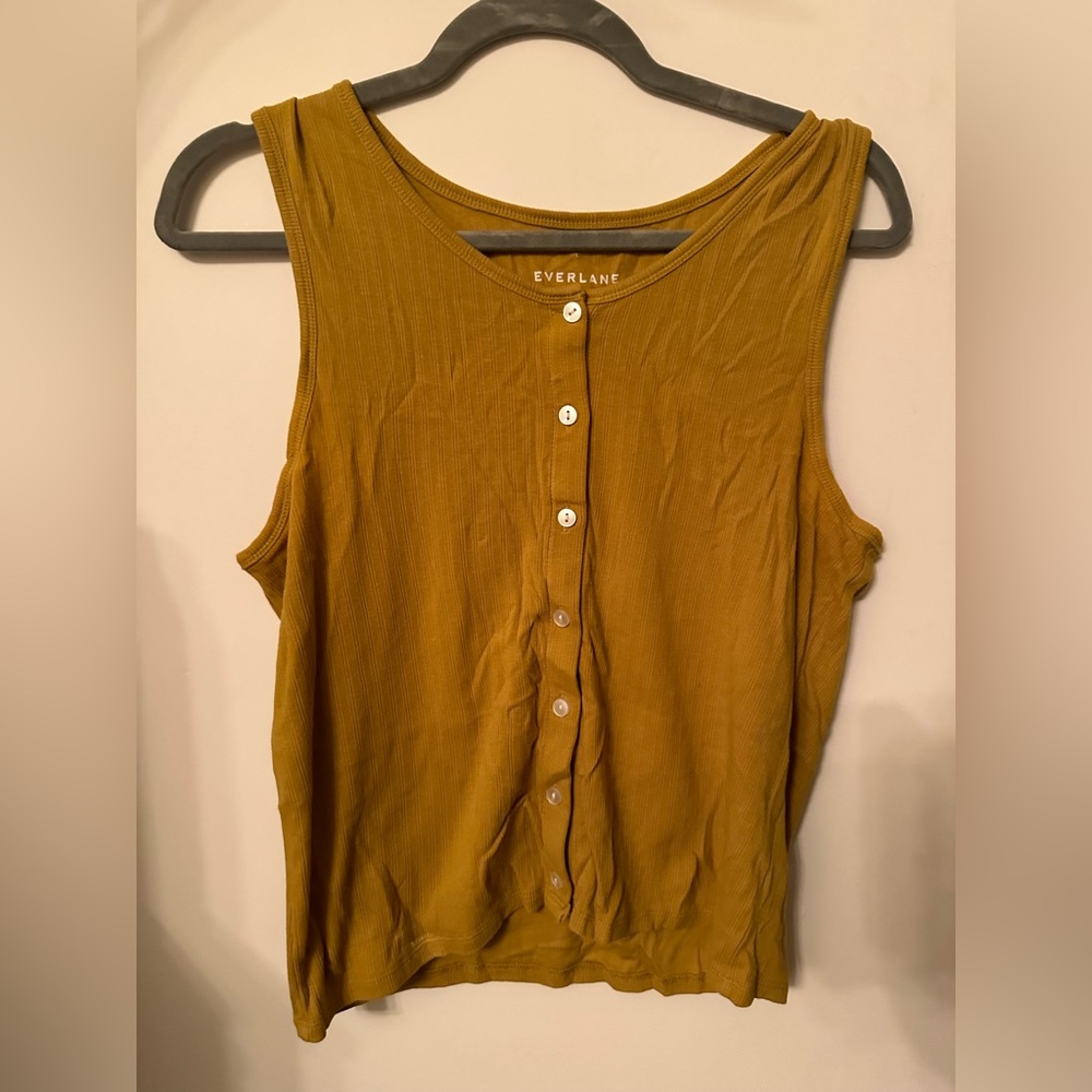 Everlane tank, button front